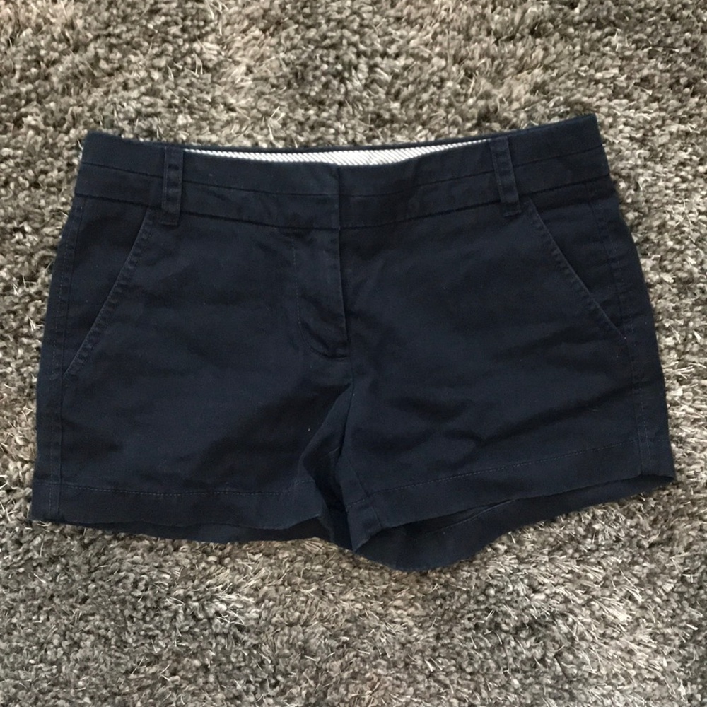 EUC J. Crew Navy Chino Shorts Size 0